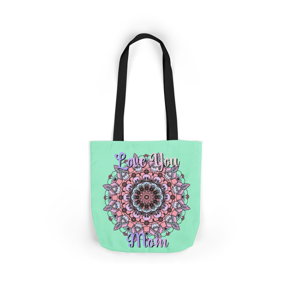 Mandala 'Love You Mom' Canvas Tote — Floral Mother's Day Gift Bag