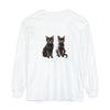 Black Cat Watercolor Art Long Sleeve T-Shirt featuring a beautifully detailed feline design