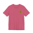 Colorful and intricate mandala design on a tee promoting spiritual peace and harmony