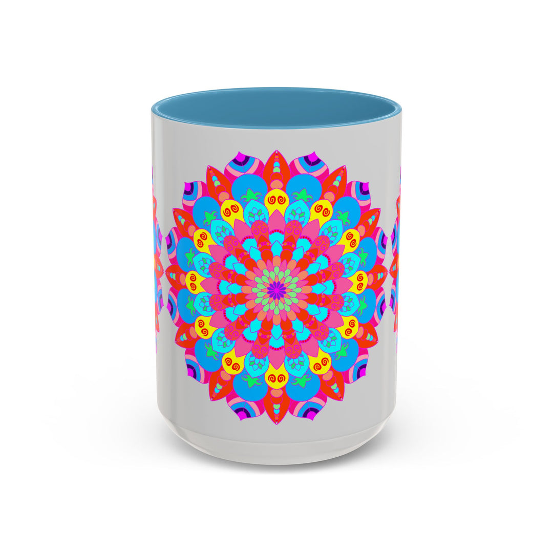 Stunning mandala artwork on ceramic mug representing calmness and harmony