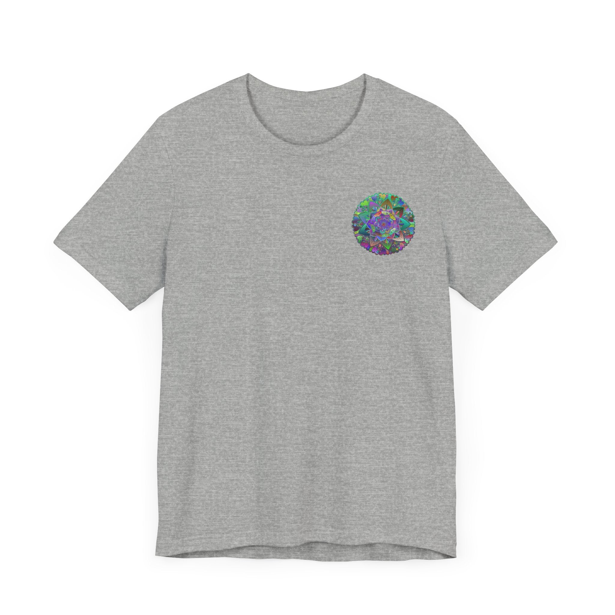 Vibrant Mandala T-Shirt featuring a beautiful design representing spiritual peace and harmony, perfect for those seeking inner tranquility and positivity in their lives