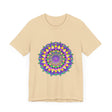 Colorful and intricate mandala design tee promoting peace and harmony