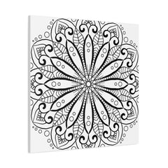 Handmade Mandala Art - Black & White Wall Art - Matte Canvas, Stretched, 125 alt text 38