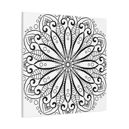 Handmade Mandala Art - Black & White Wall Art - Matte Canvas, Stretched, 125 alt text 38