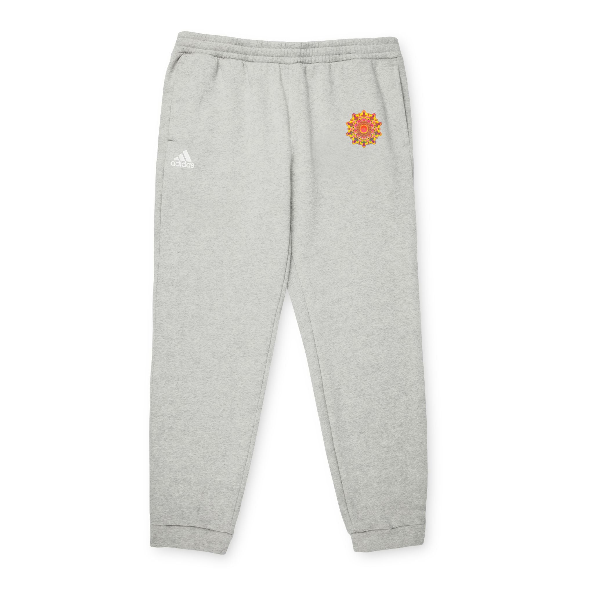 Joggers in pile Adidas con mandala psichedelico