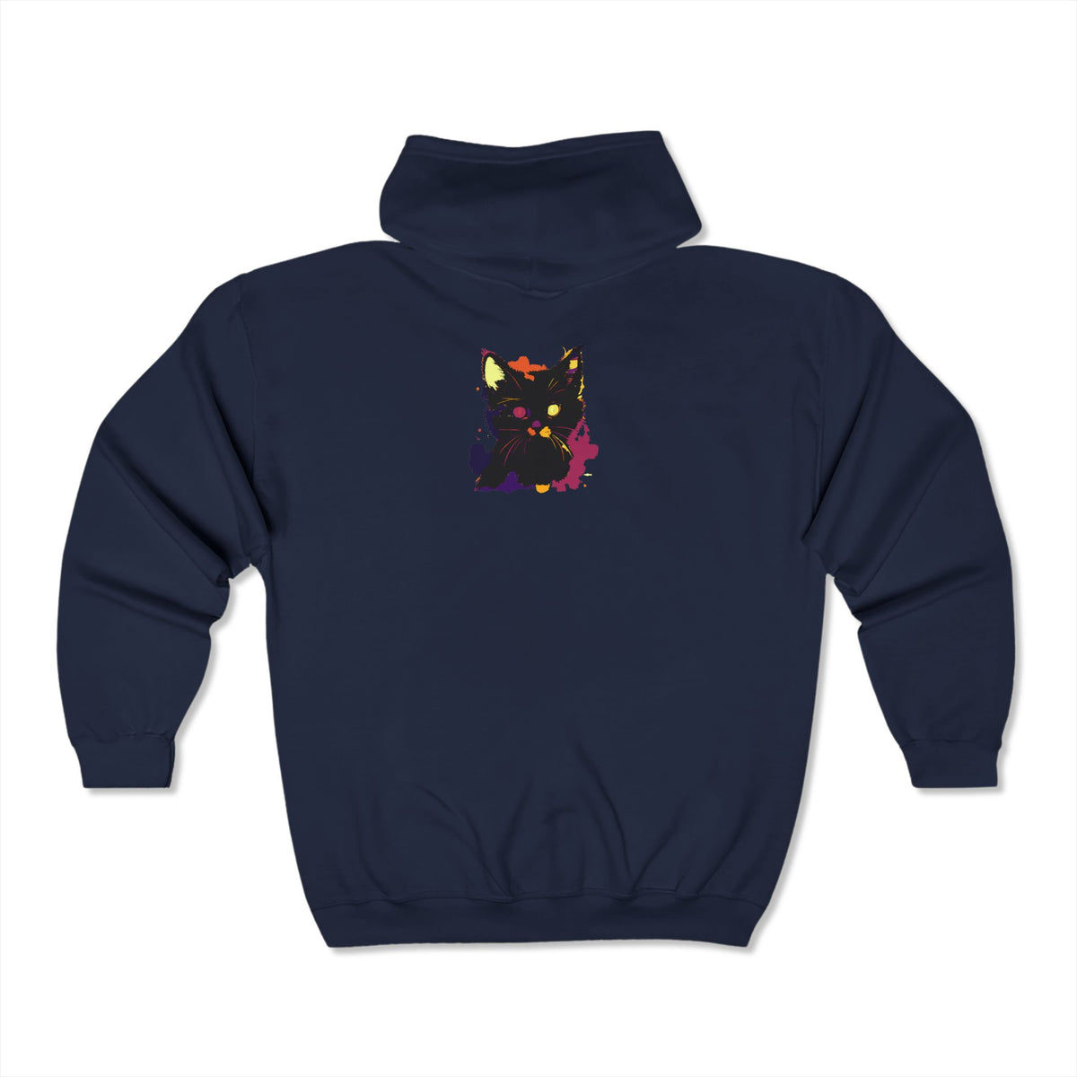  Stunning black cat watercolor hoodie with a mystical and vibrant design 