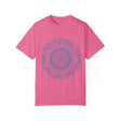 Handmade Mandala Art Tshirt - Unisex Garment-Dyed Tee with intricate hand-drawn design