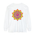Colorful and intricate mandala design long sleeve t-shirt for women