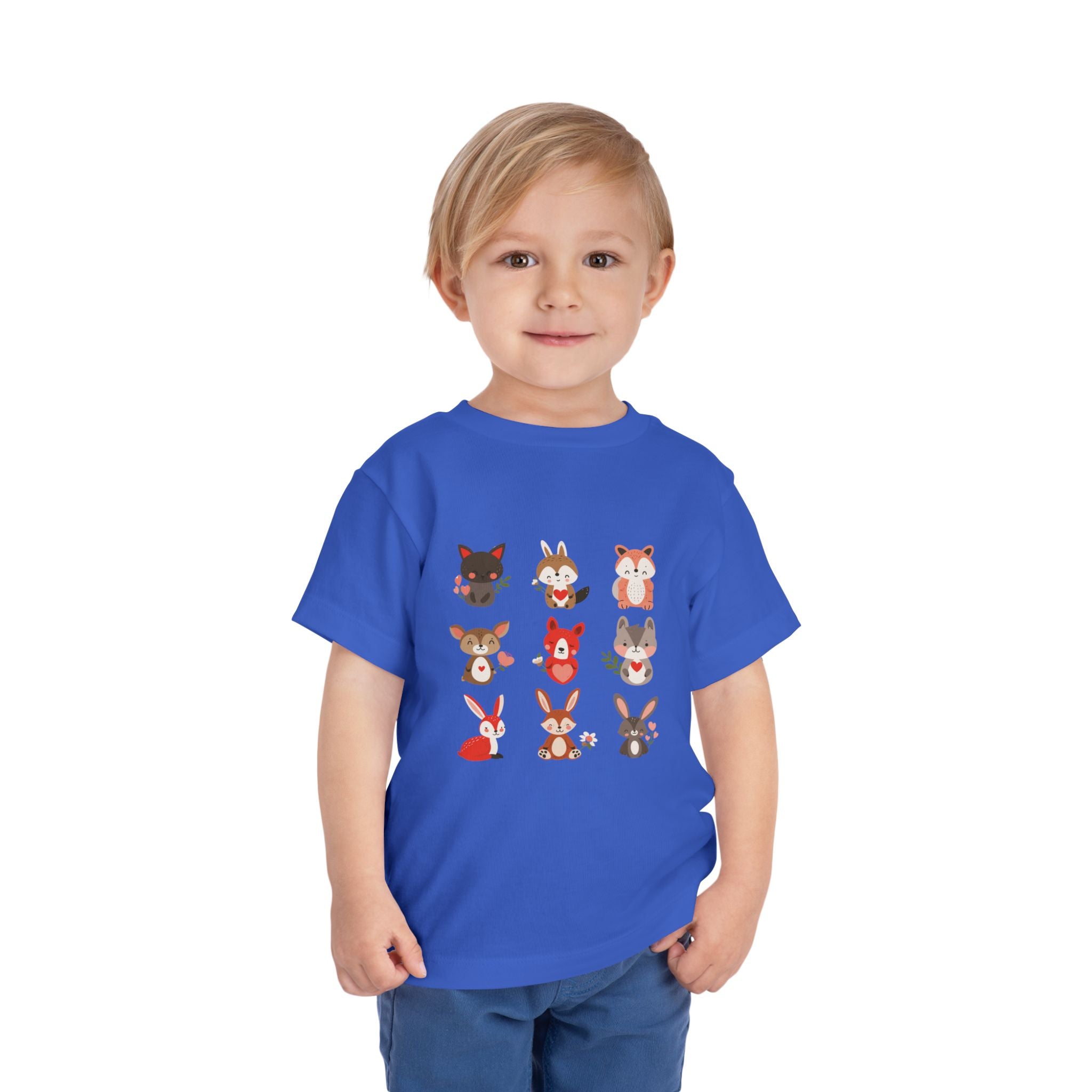 Animal Love Kleinkind T-Shirt, süße Cartoon Tiere T-Shirt für Kinder 