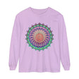 Colorful and intricate mandala design on a unisex long sleeve T-shirt