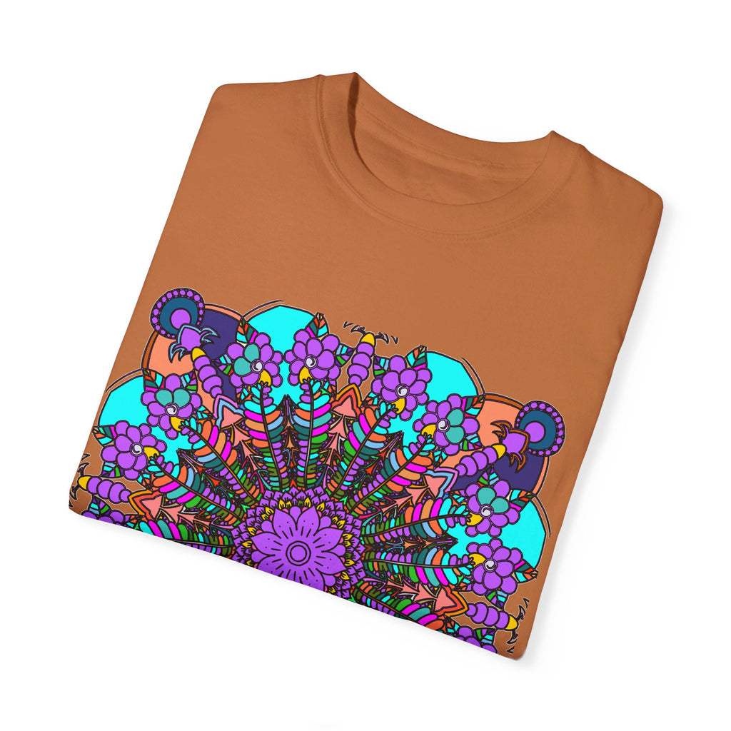 Unisex Mandala T-Shirt hand-drawn by artists on 100% ring-spun cotton, garment-dyed for exceptional comfort and style