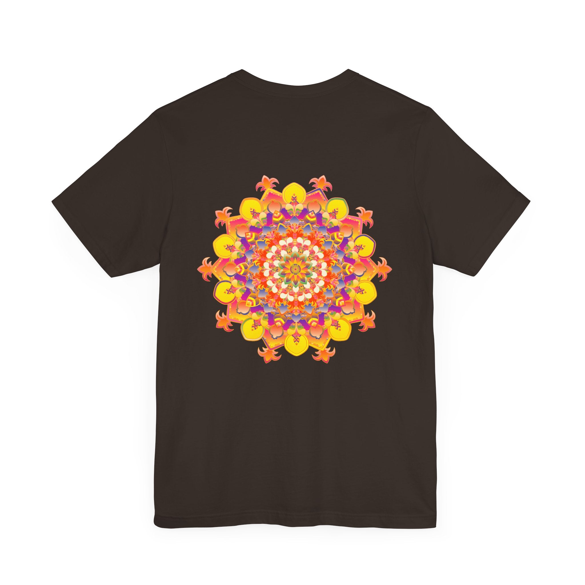 Vibrant Mandala Tee featuring intricate design symbolizing spiritual peace and harmony, perfect for meditation and yoga practice