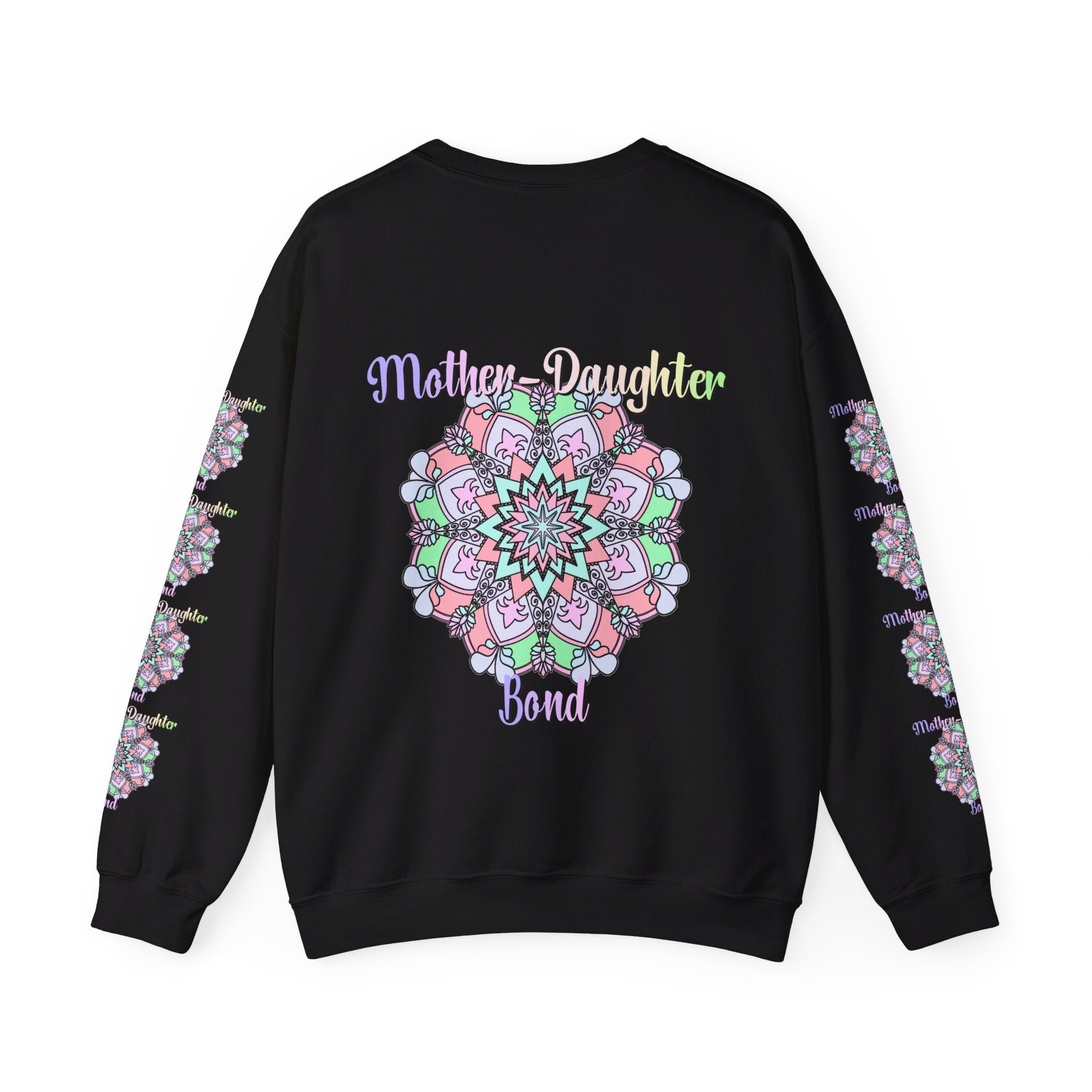 Mother and daughter wearing matching Mother-Daughter Bond sweatshirts, perfect birthday gift for mom