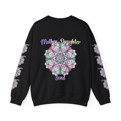 Mother and daughter wearing matching Mother-Daughter Bond sweatshirts, perfect birthday gift for mom