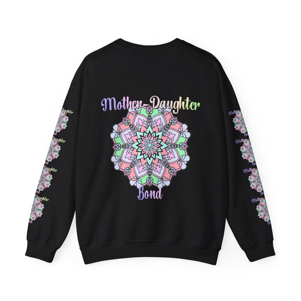 Mother and daughter wearing matching Mother-Daughter Bond sweatshirts, perfect birthday gift for mom