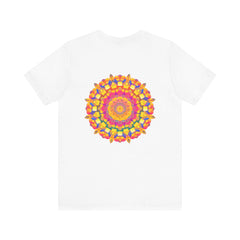 Colorful and intricate mandala design t-shirt representing peace and harmony