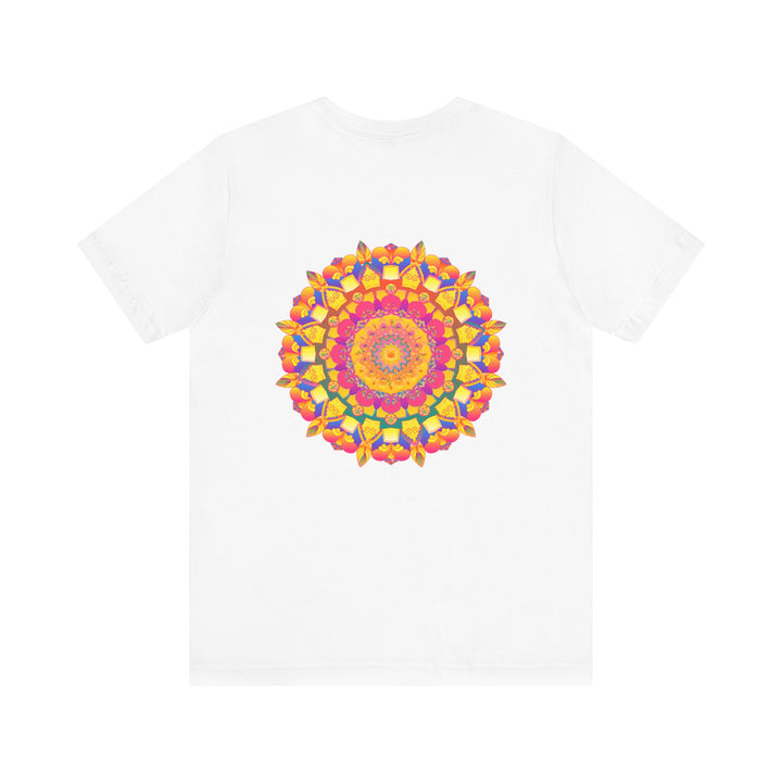 Colorful and intricate mandala design t-shirt representing peace and harmony