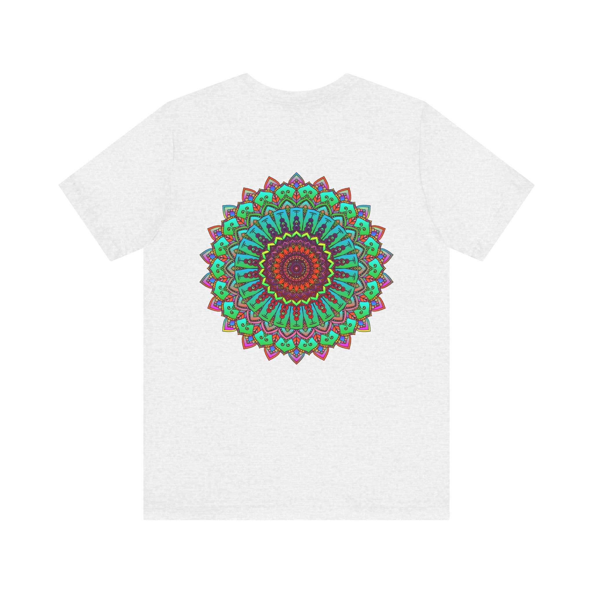 Vibrant Mandala Tee featuring intricate design for Spiritual Peace & Harmony