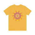 Vibrant Mandala Tee - Spiritual Peace & Harmony: A colorful, detailed mandala design representing peace and harmony, perfect for those seeking spiritual inspiration in their wardrobe