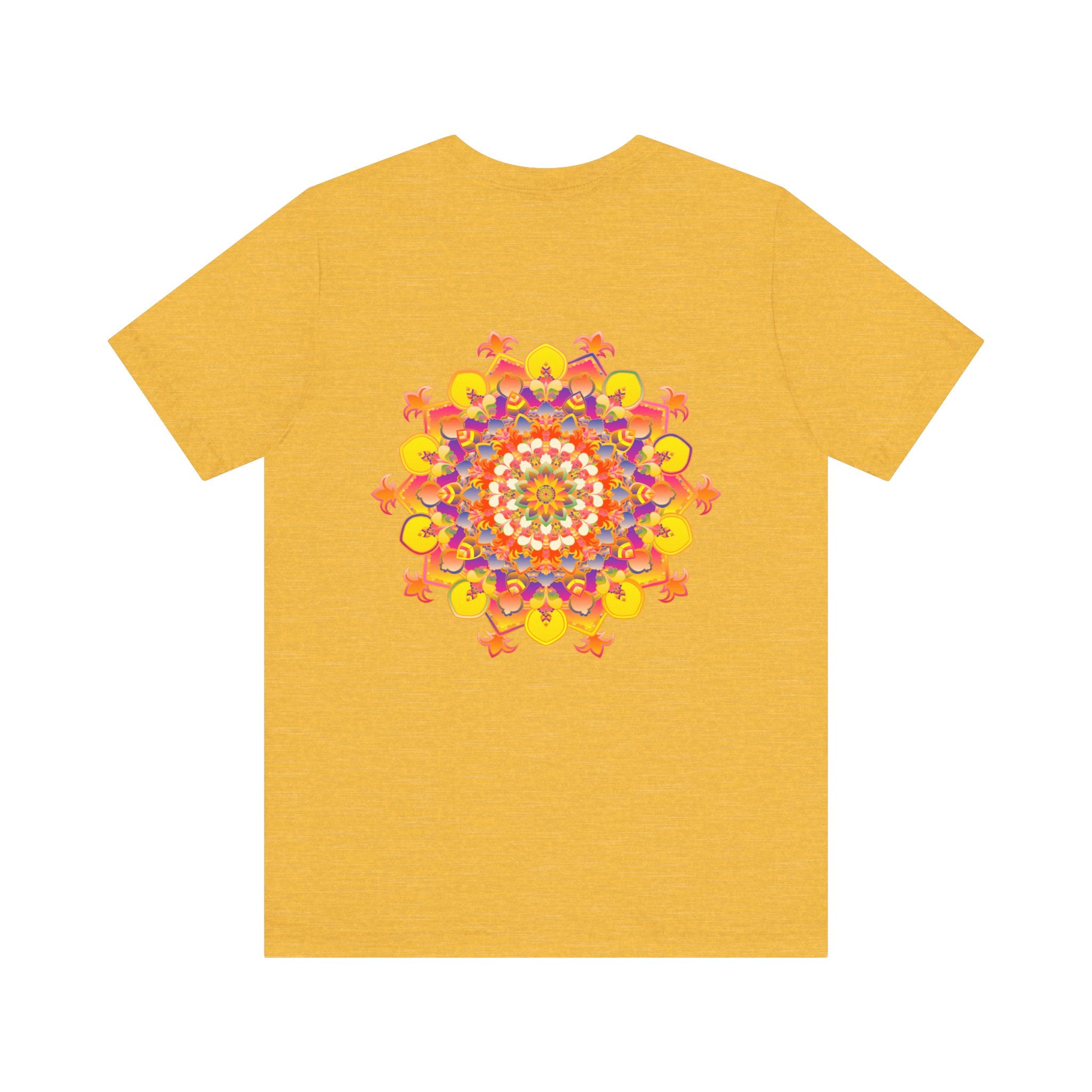 Vibrant Mandala Tee - Spiritual Peace & Harmony: A colorful, detailed mandala design representing peace and harmony, perfect for those seeking spiritual inspiration in their wardrobe