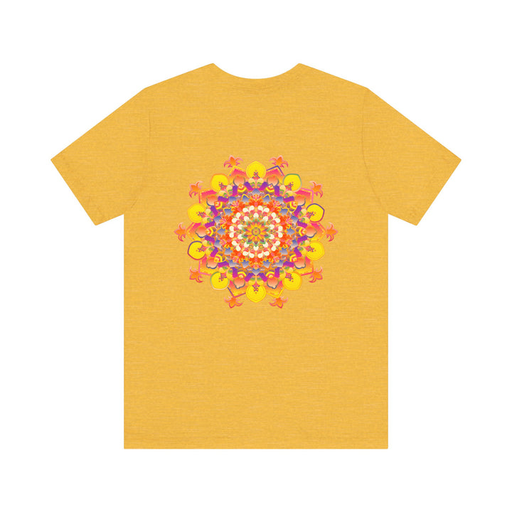 Vibrant Mandala Tee - Spiritual Peace & Harmony: A colorful, detailed mandala design representing peace and harmony, perfect for those seeking spiritual inspiration in their wardrobe