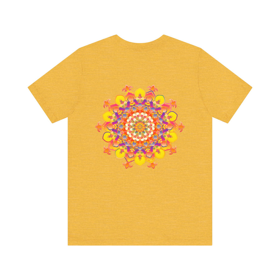 Vibrant Mandala Tee - Spiritual Peace & Harmony: A colorful, detailed mandala design representing peace and harmony, perfect for those seeking spiritual inspiration in their wardrobe