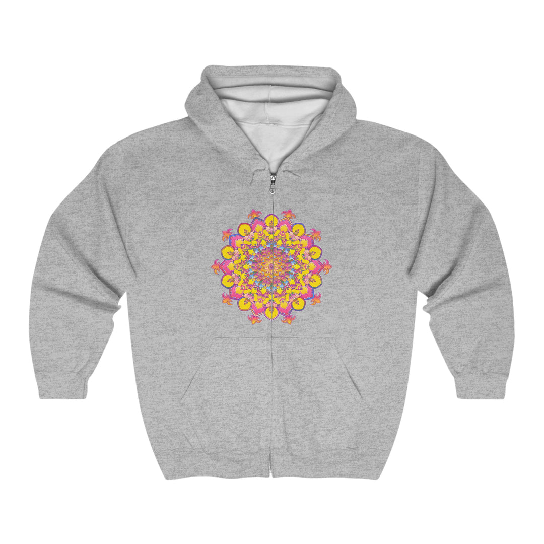 Colorful hoodie with a mesmerizing and vibrant mandala design