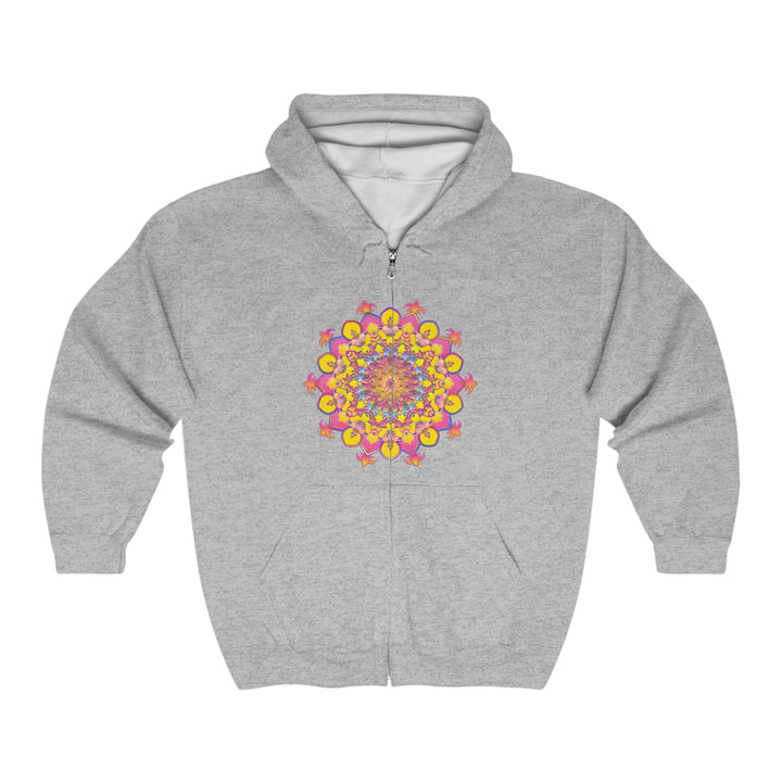 Colorful hoodie with a mesmerizing and vibrant mandala design