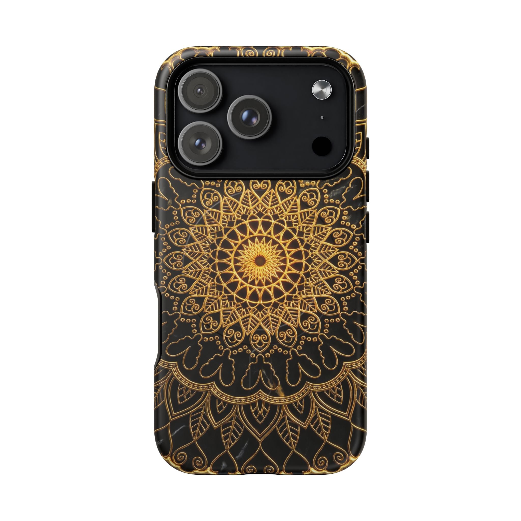 Mandala Gold Phone Case — Tough Magnetic iPhone Cover