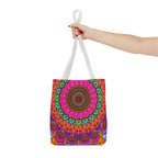 Colorful Mandala Tote Bag – Boho Psychedelic All-Over Print