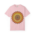 Sunburst Mandala T-Shirt — Vibrant Floral Boho Graphic Tee