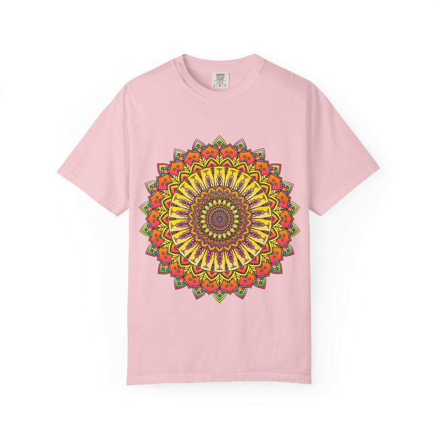 Sunburst Mandala T-Shirt — Vibrant Floral Boho Graphic Tee