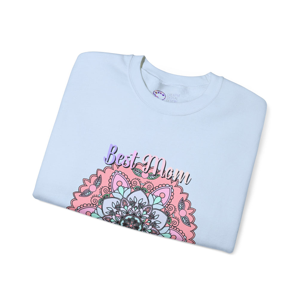 Felpa con stampa Mandala intricata "La mamma migliore di sempre"