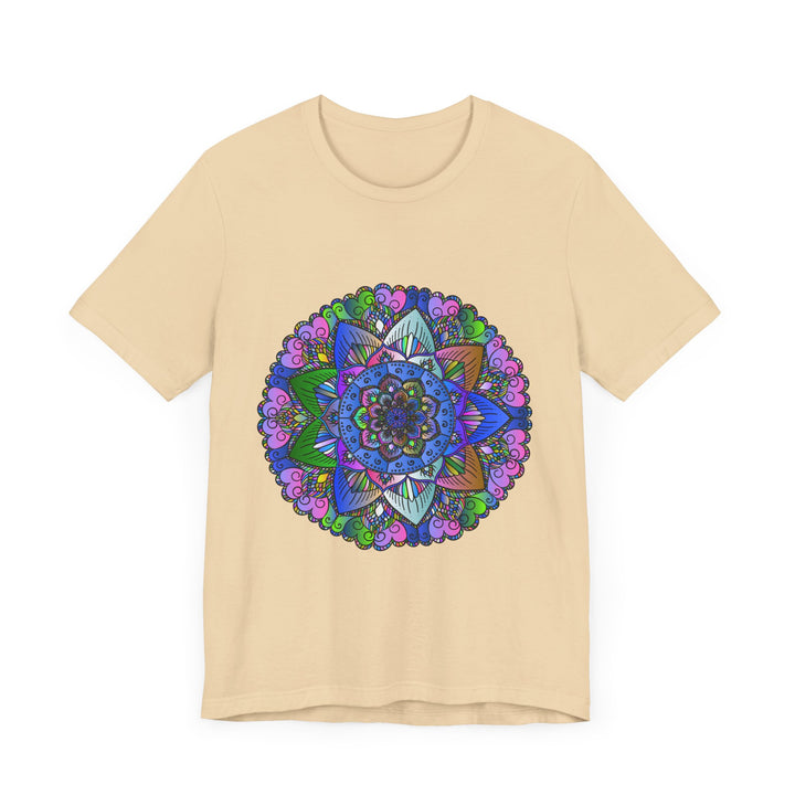 Vibrant and intricate mandala design printed on a high-quality t-shirt