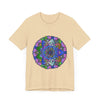 Vibrant and intricate mandala design printed on a high-quality t-shirt