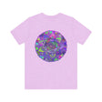 A close-up image of the Vibrant Mandala Tee, featuring intricate and colorful mandala design, representing spiritual peace and harmony