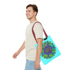 Vibrant and intricate mandala art tote bag with colorful and detailed design