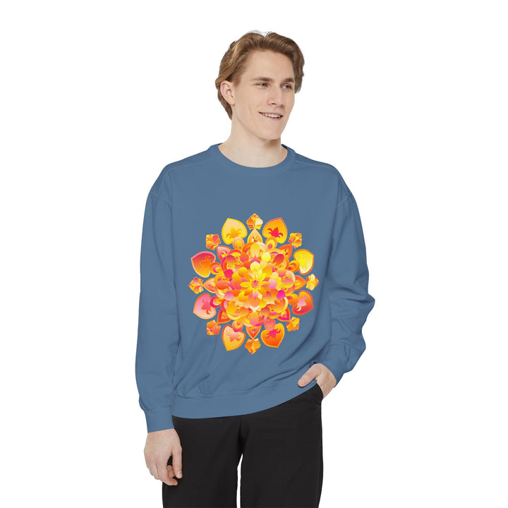 A comfortable and stylish mandala sweatshirt perfect for yoga, meditation, and promoting peace and relaxation