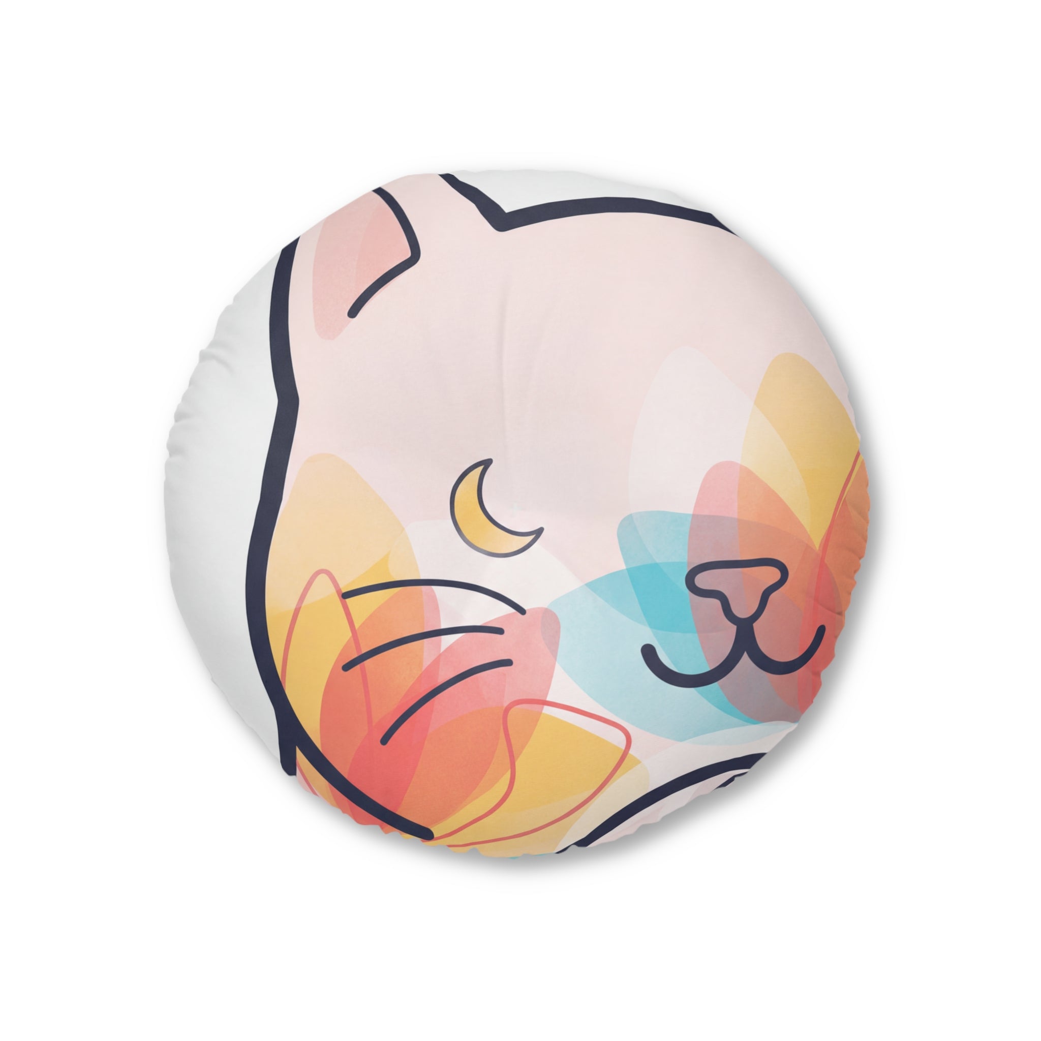 Dreamy Double-Exposure Cat Floor Pillow