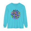 Colorful and intricate mandala design long sleeve t-shirt for a vibrant look