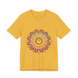 Vibrant Mandala T-Shirt featuring colorful spiritual art inspired by traditional designs