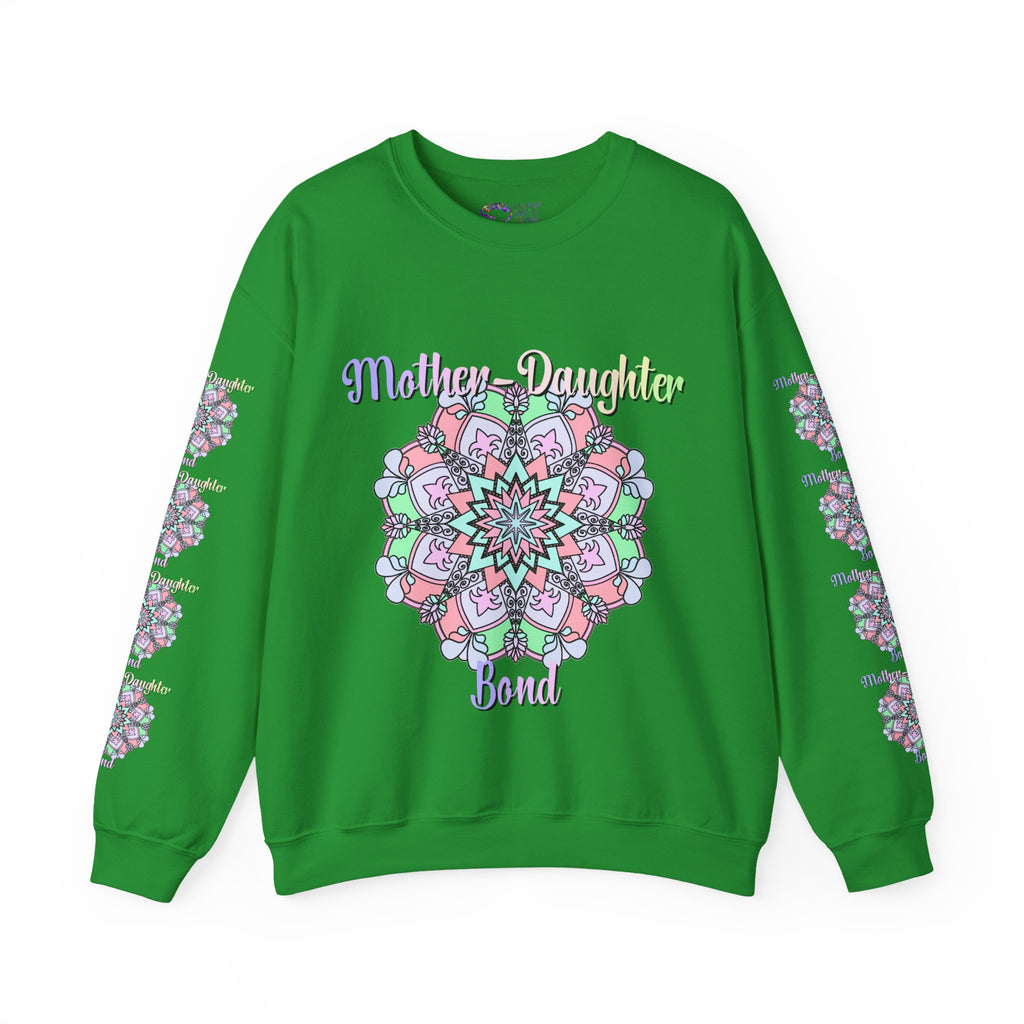 Felpa Girocollo Legame Madre-Figlia — Regalo di Famiglia Mandala Floreale