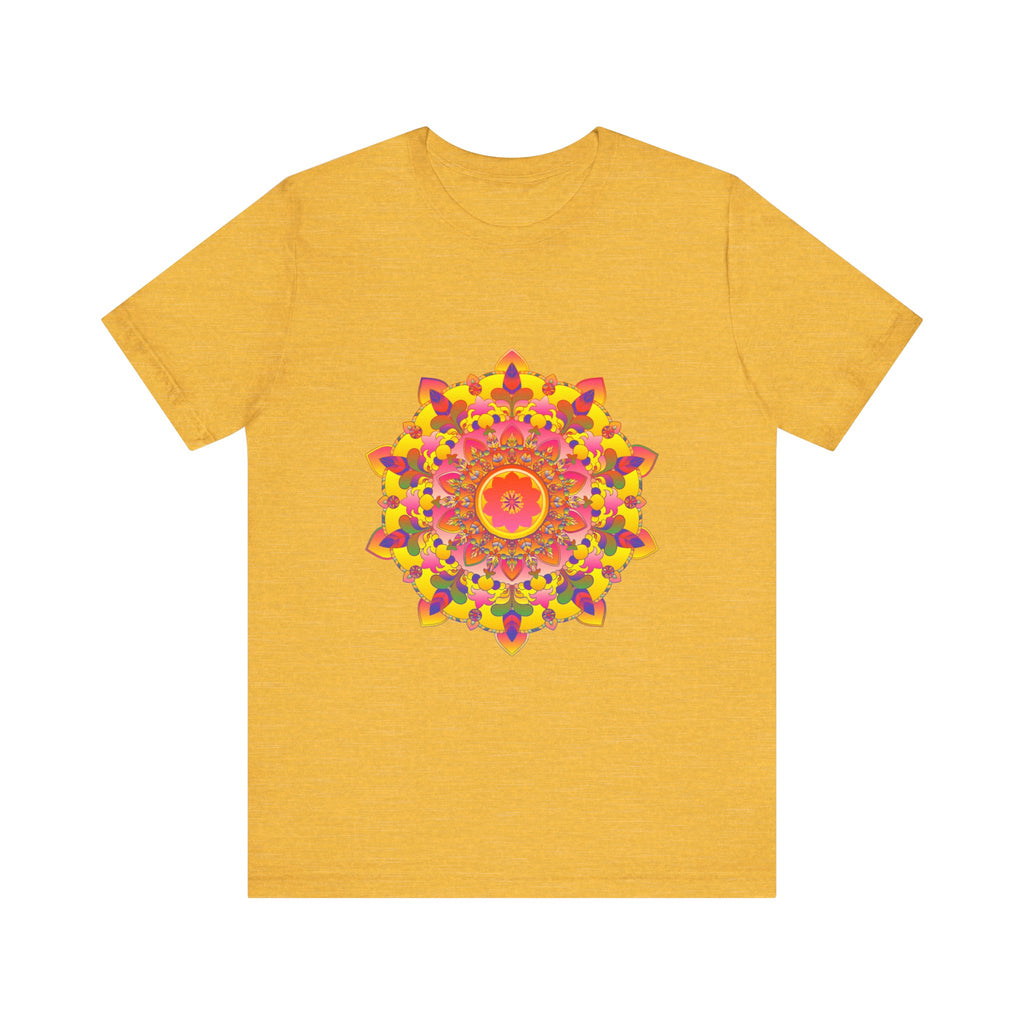 Colorful and intricate Vibrant Mandala Tee featuring spiritual art design