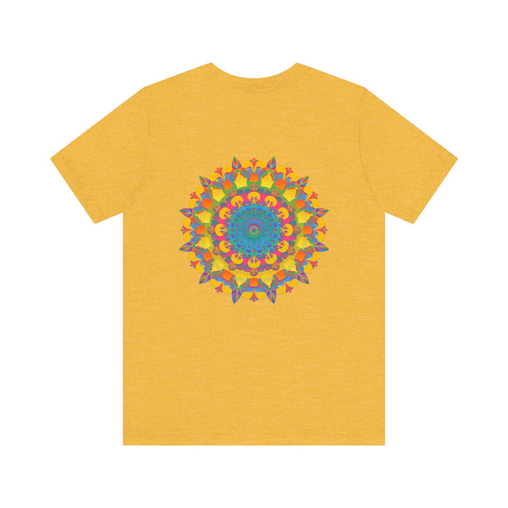 Vibrant Mandala T-Shirt featuring intricate designs symbolizing peace and harmony