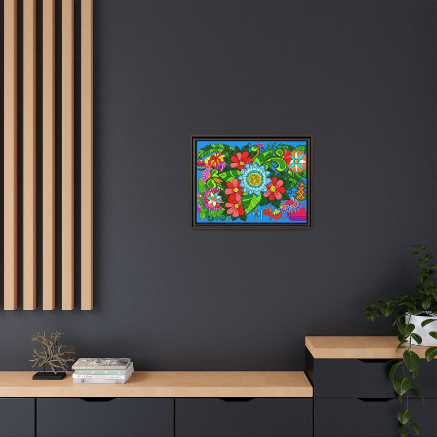 Poster orizzontale con disegno mandala fatto a mano - Flower Doodle