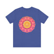 Beautiful Pink and Yellow Mandala T-Shirt with Peace and Harmony Design