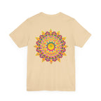 Beautiful and colorful Vibrant Mandala Tee with a Peace & Harmony design