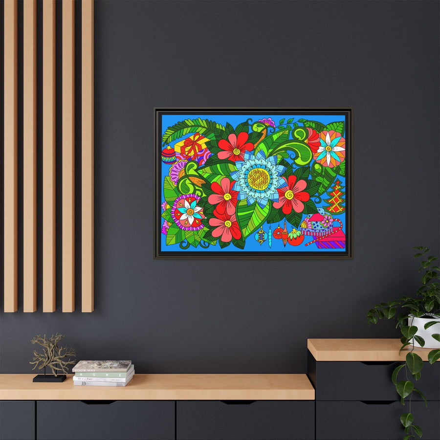 Poster orizzontale con disegno mandala fatto a mano - Flower Doodle