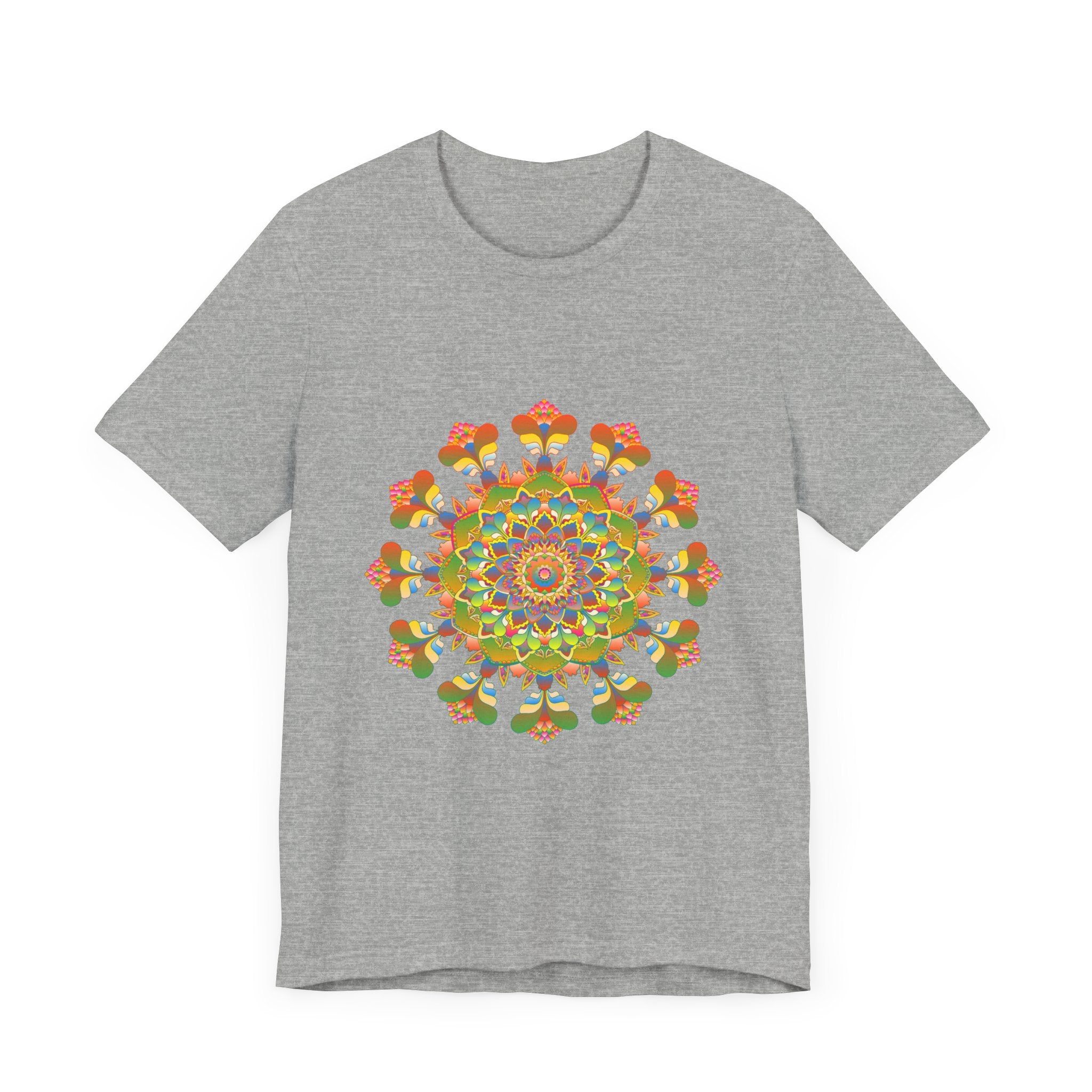 Vibrant Mandala Tee featuring a colorful and intricate design, perfect for adding a pop of color to any outfit