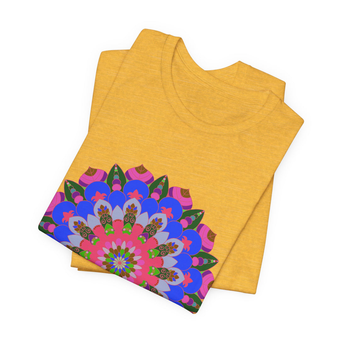 Vibrant and intricate mandala design geometric t-shirt in various colors